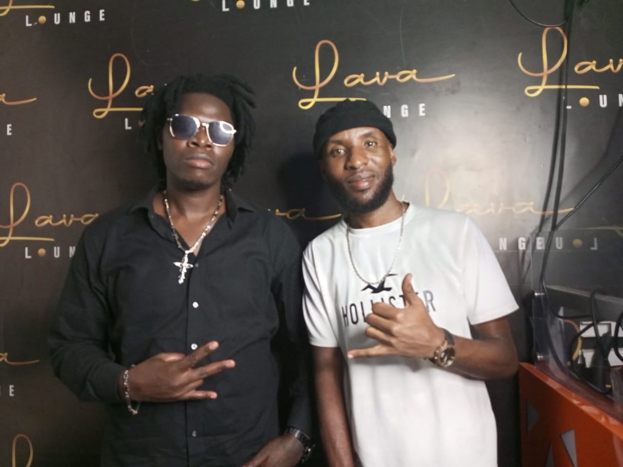 Vicmass Luo Dollar with Lava Lounge resident DJ, DJ Fivestar. PHOTO/COURTESY